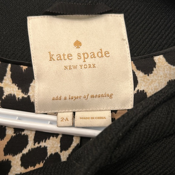 Fall winter black jacket, Kate spade size small. - Picture 2 of 3